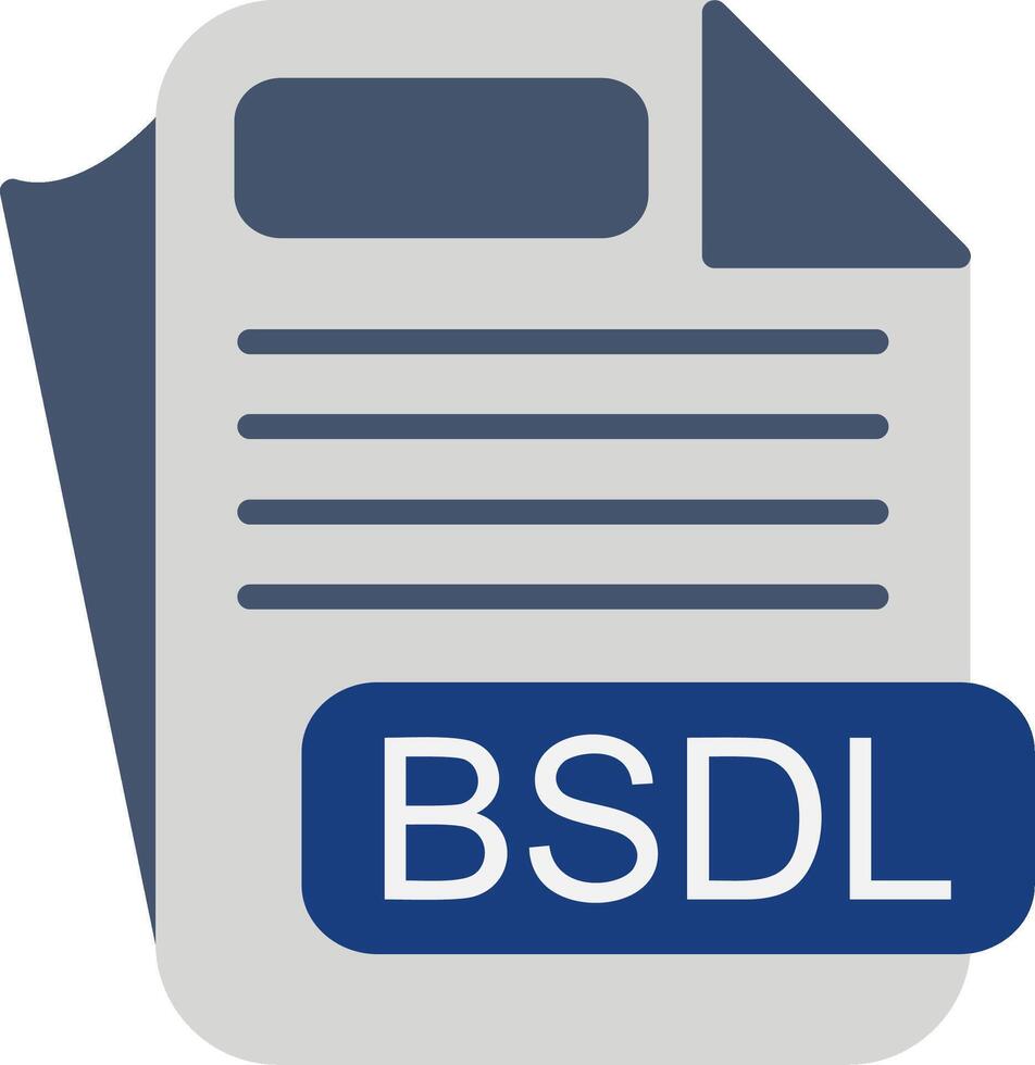 BSDL File Format Flat Icon vector