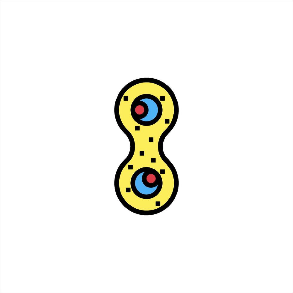 A yellow and blue fidget spinner with two eyes vector