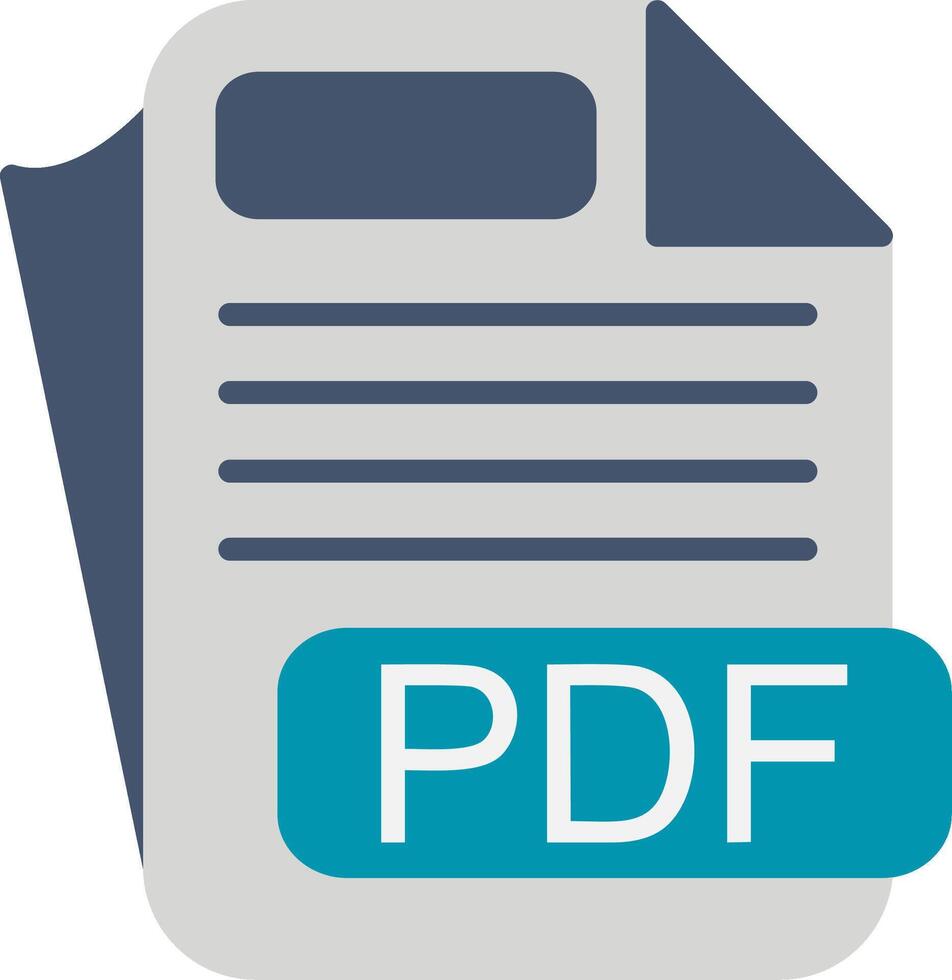 PDF File Format Flat Icon vector