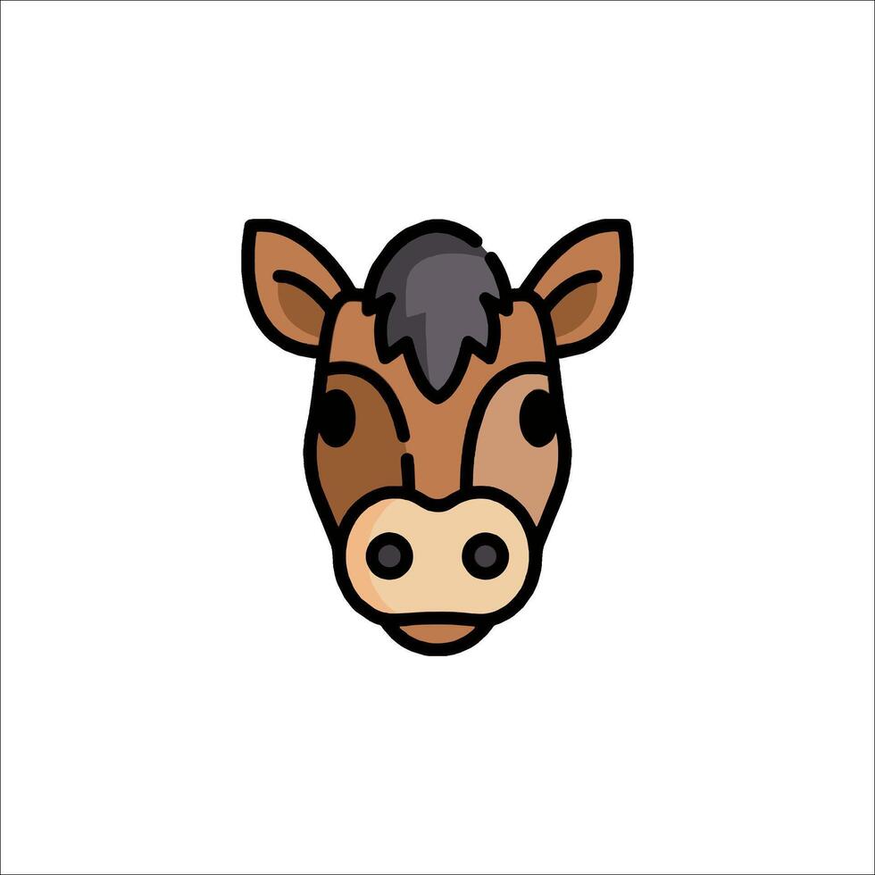 Horse head icon on white background vector