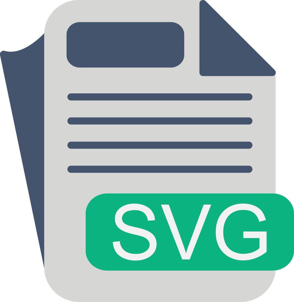 SVG File Format Flat Icon vector