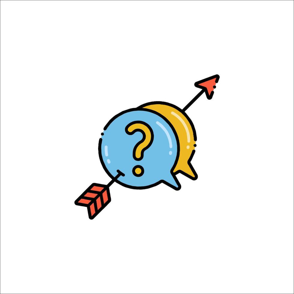 pregunta marca icono con flecha y pregunta marca vector
