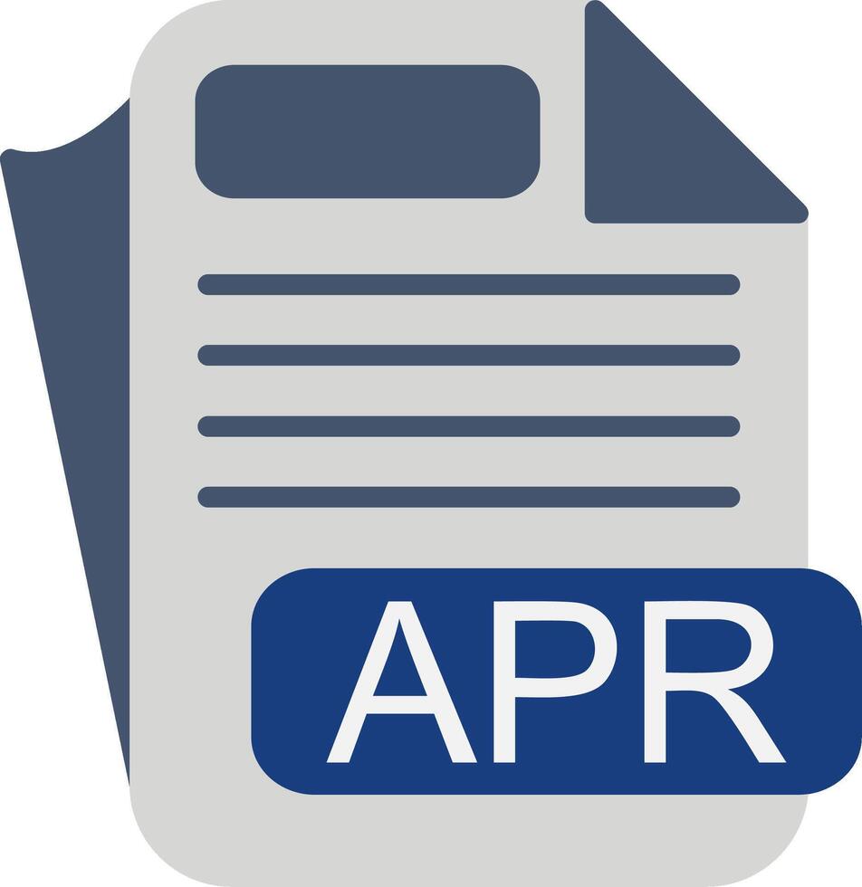 APR File Format Flat Icon vector