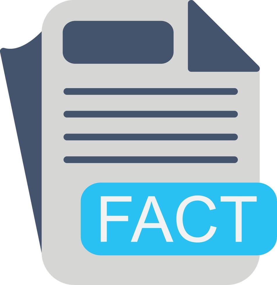 FACT File Format Flat Icon vector