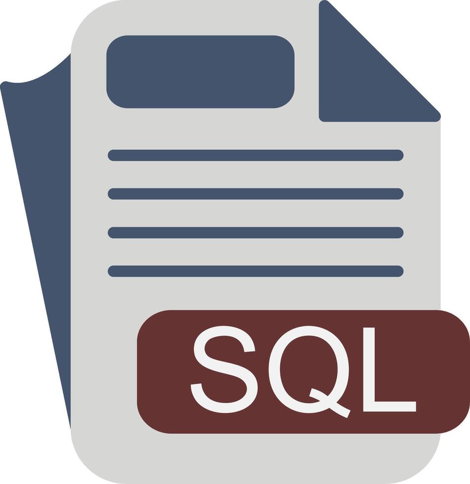SQL File Format Flat Icon 53939720 Vector Art at Vecteezy