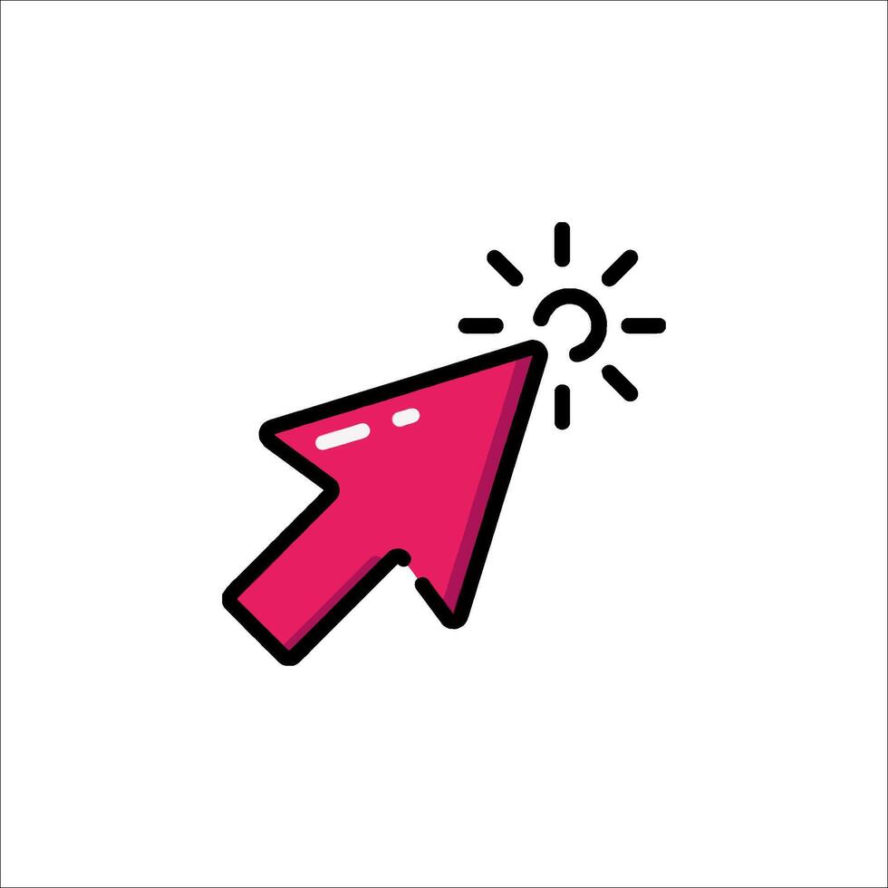 A pink arrow pointing to the sun vector