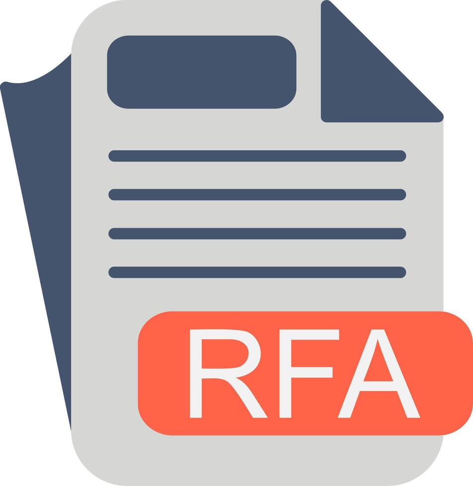 RFA File Format Flat Icon vector