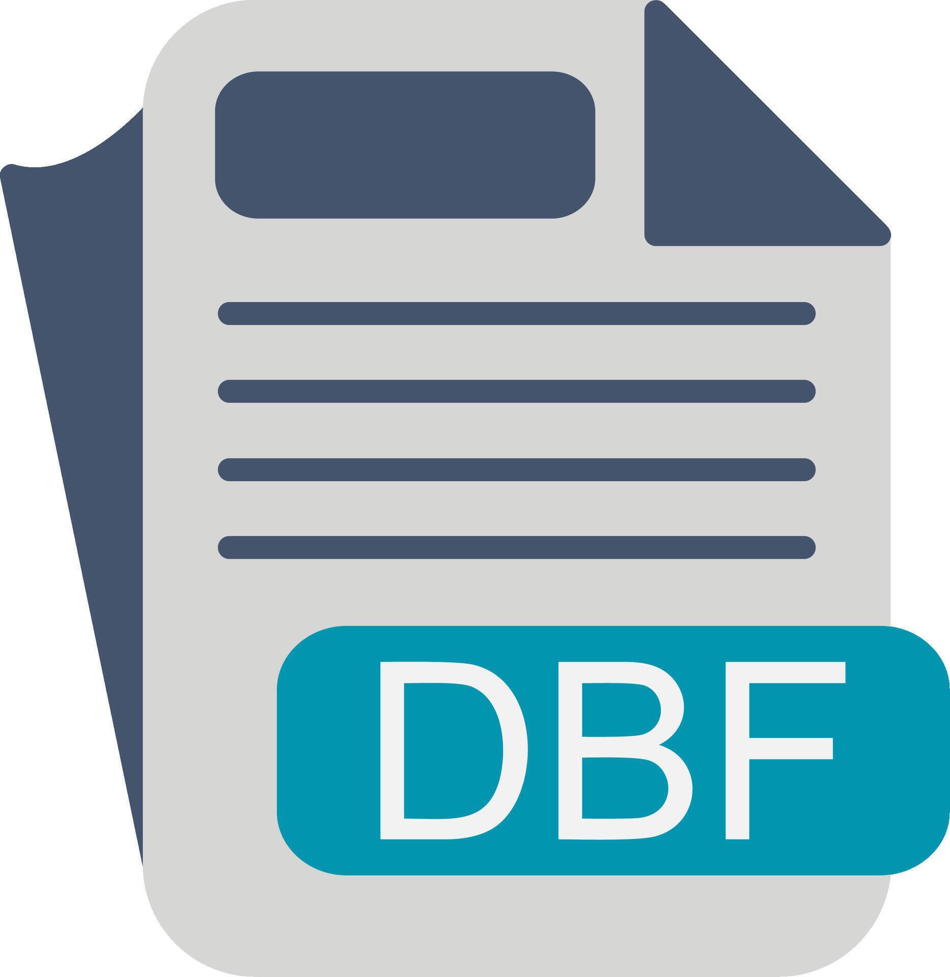 DBF File Format Flat Icon 53939791 Vector Art at Vecteezy