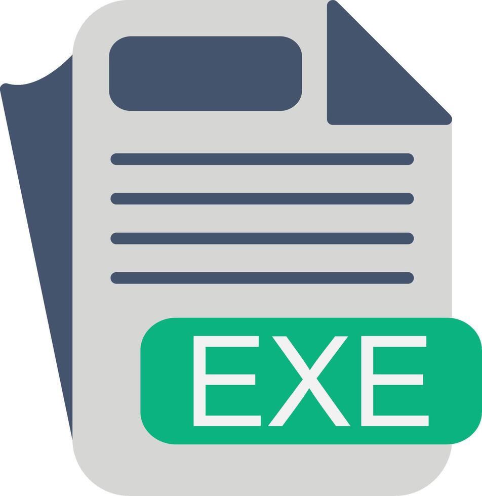 EXE File Format Flat Icon 53939858 Vector Art at Vecteezy