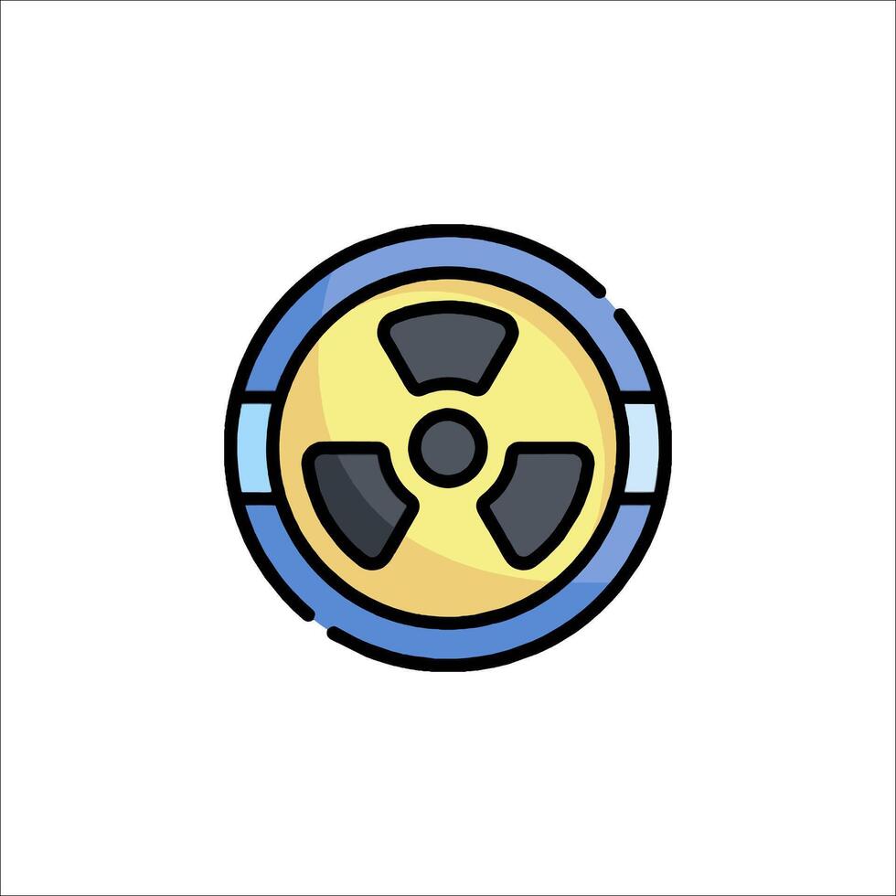 A radiation symbol on a white background vector