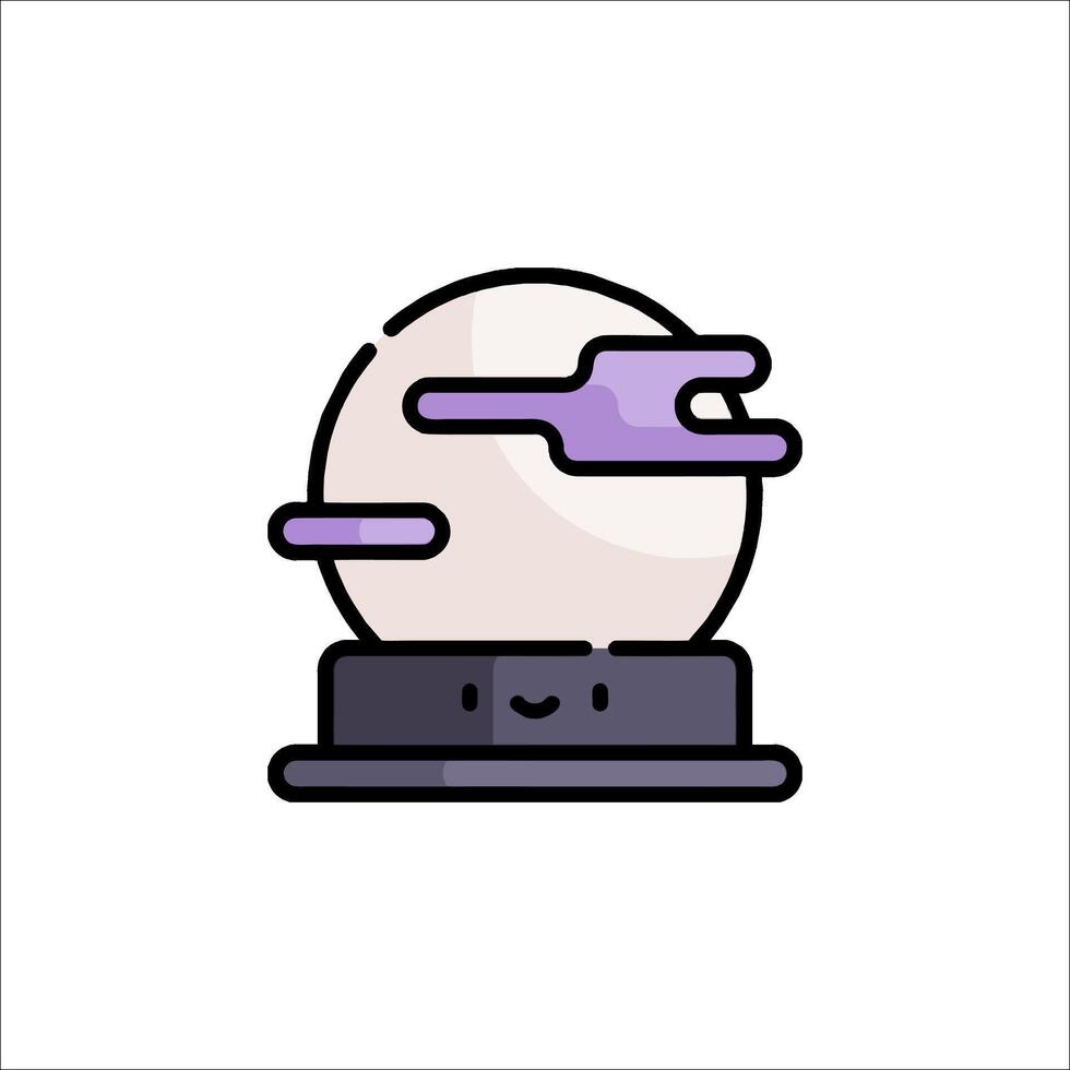 A snow globe icon with purple and black colors vector