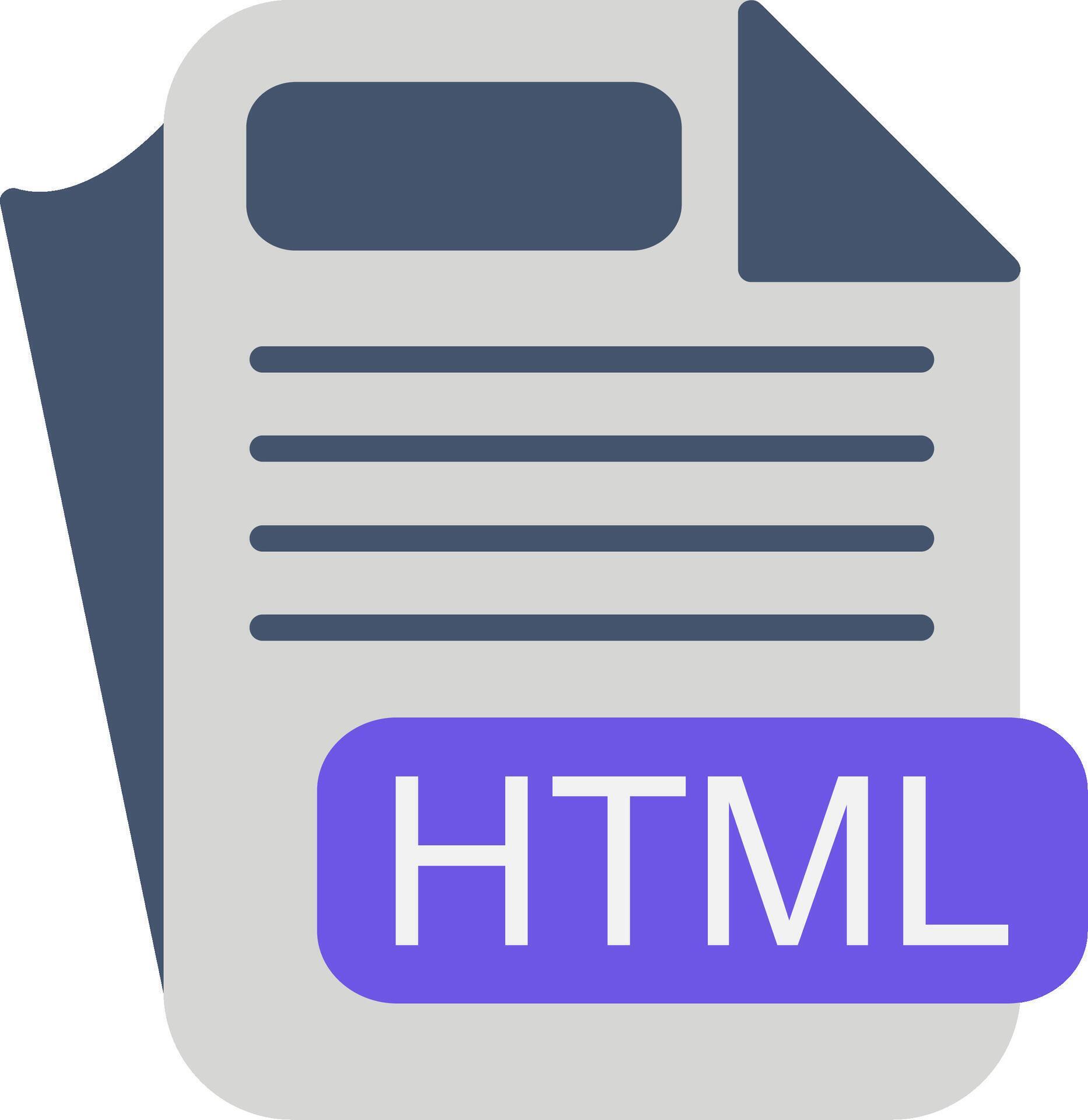HTML File Format Flat Icon 53939917 Vector Art at Vecteezy