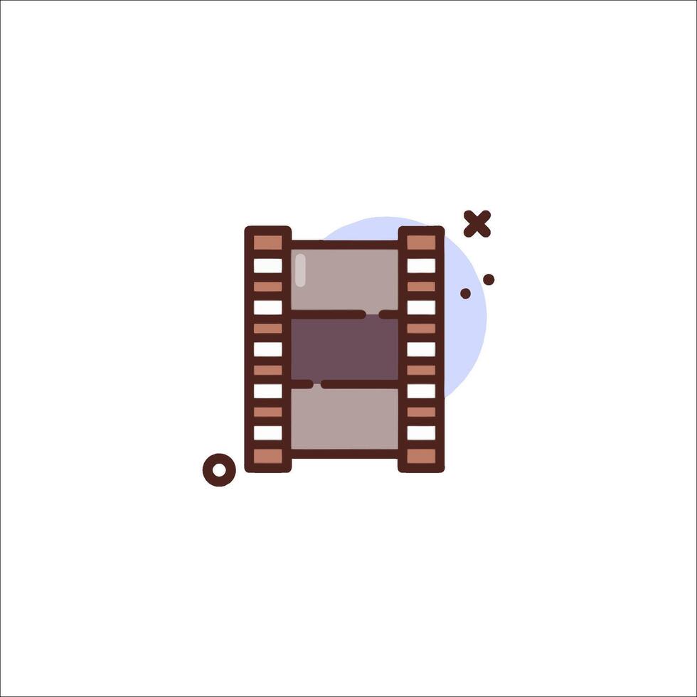 Film reel icon vector