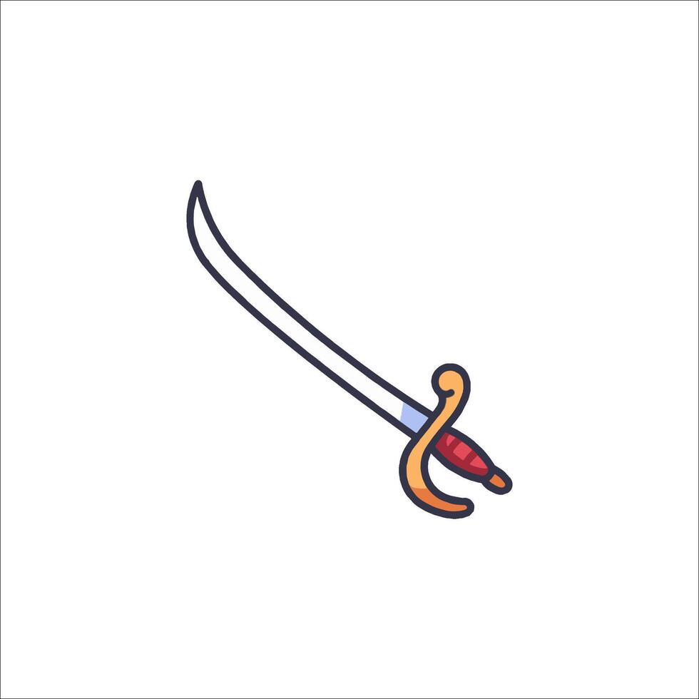 A sword icon on a white background vector
