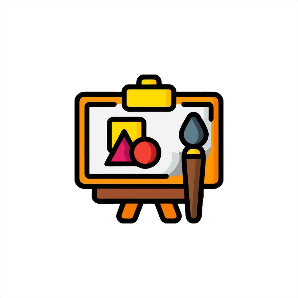 Art easel icon illustration vector