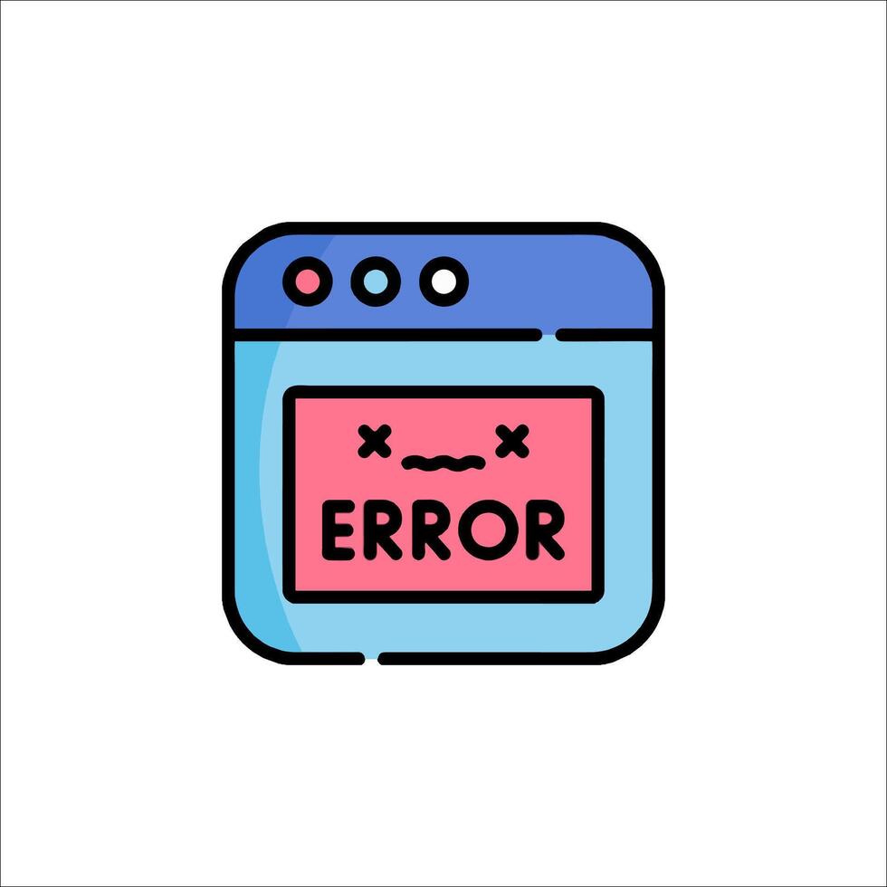 Error icon with a smiley face vector