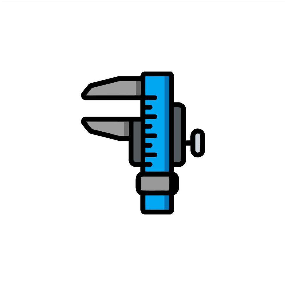 A blue and black tool with a blue handle vector