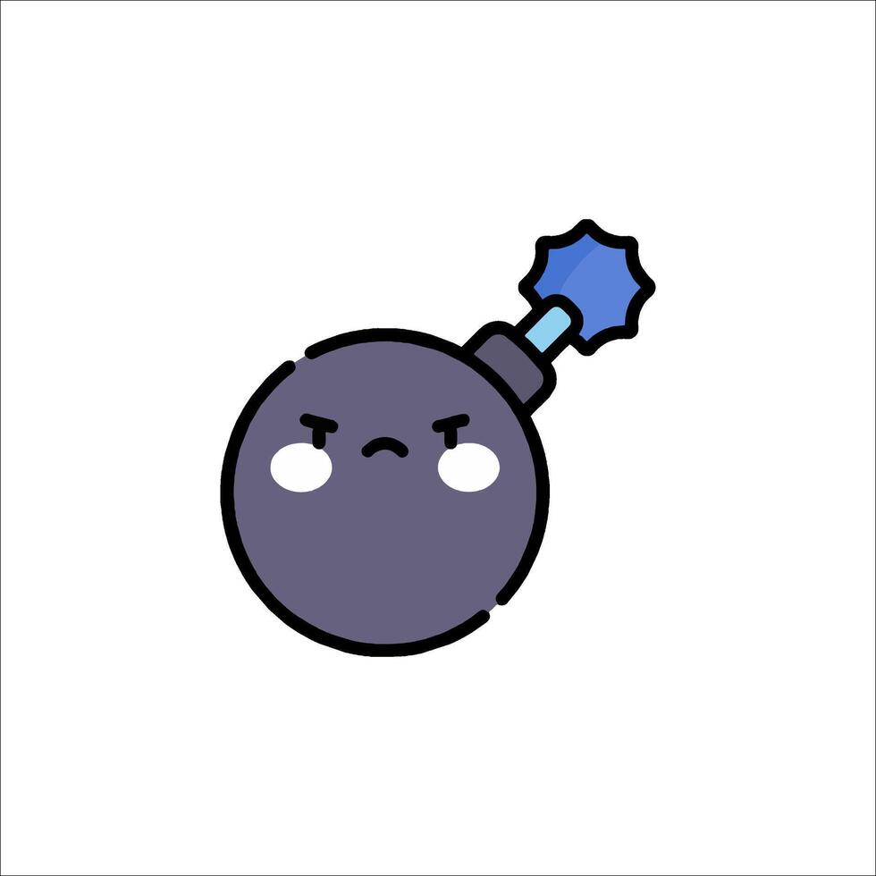 A bomb with a blue star on it vector