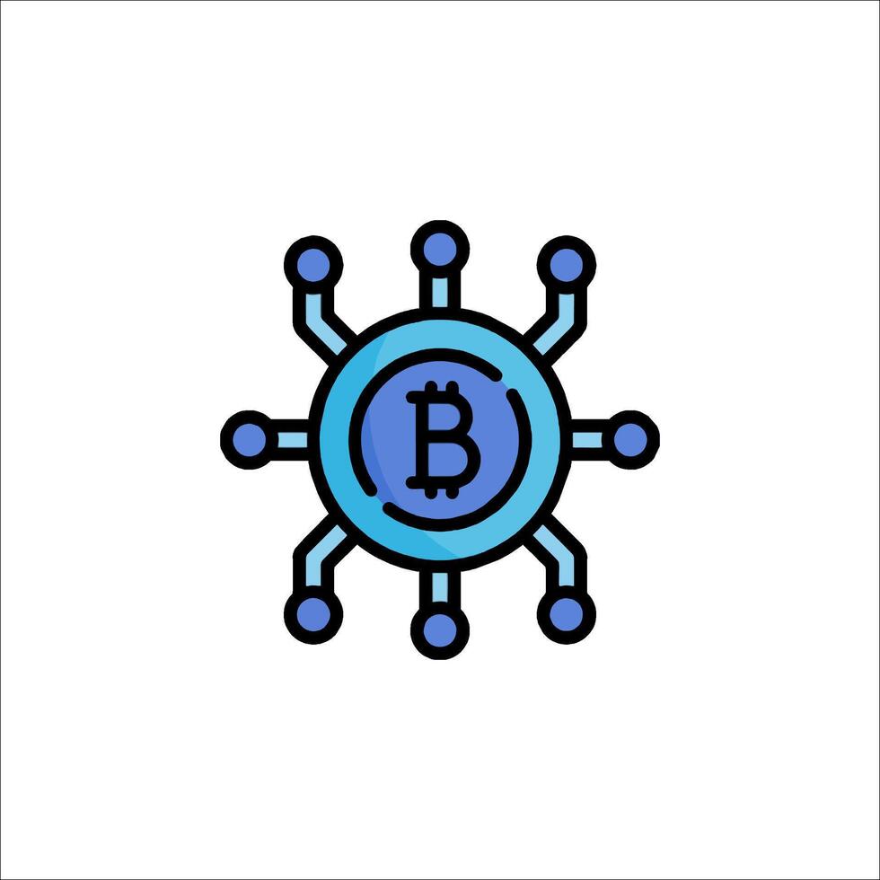 Bitcoin icon, illustration vector