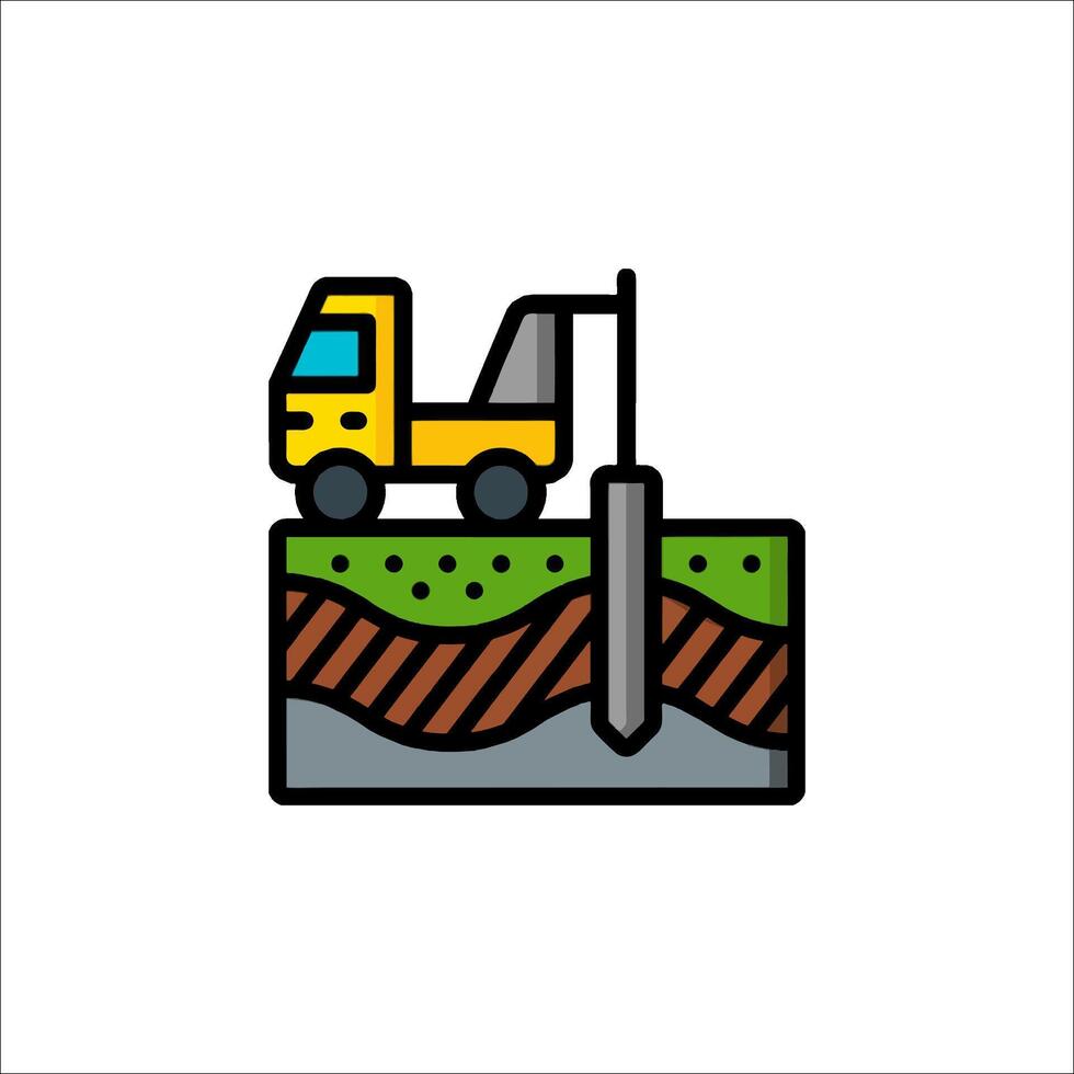 Construction equipment icon illustration vector
