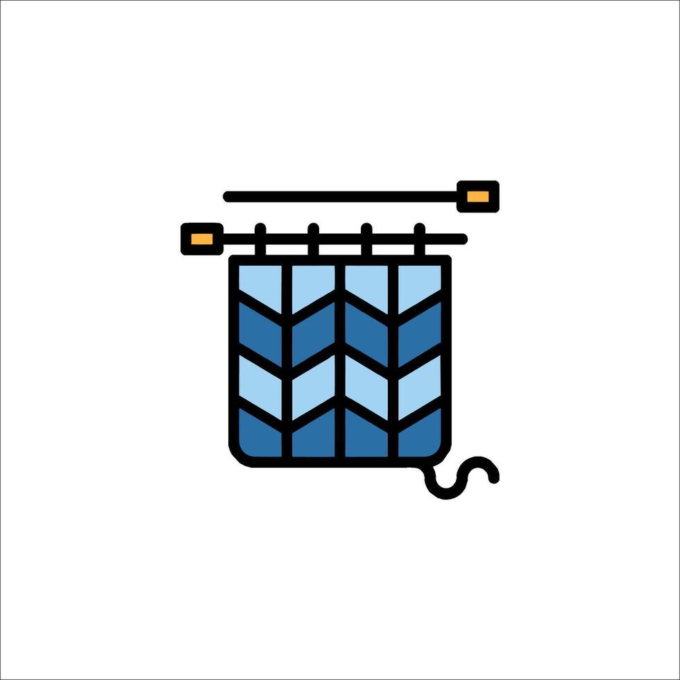 A knitting needle and yarn icon vector