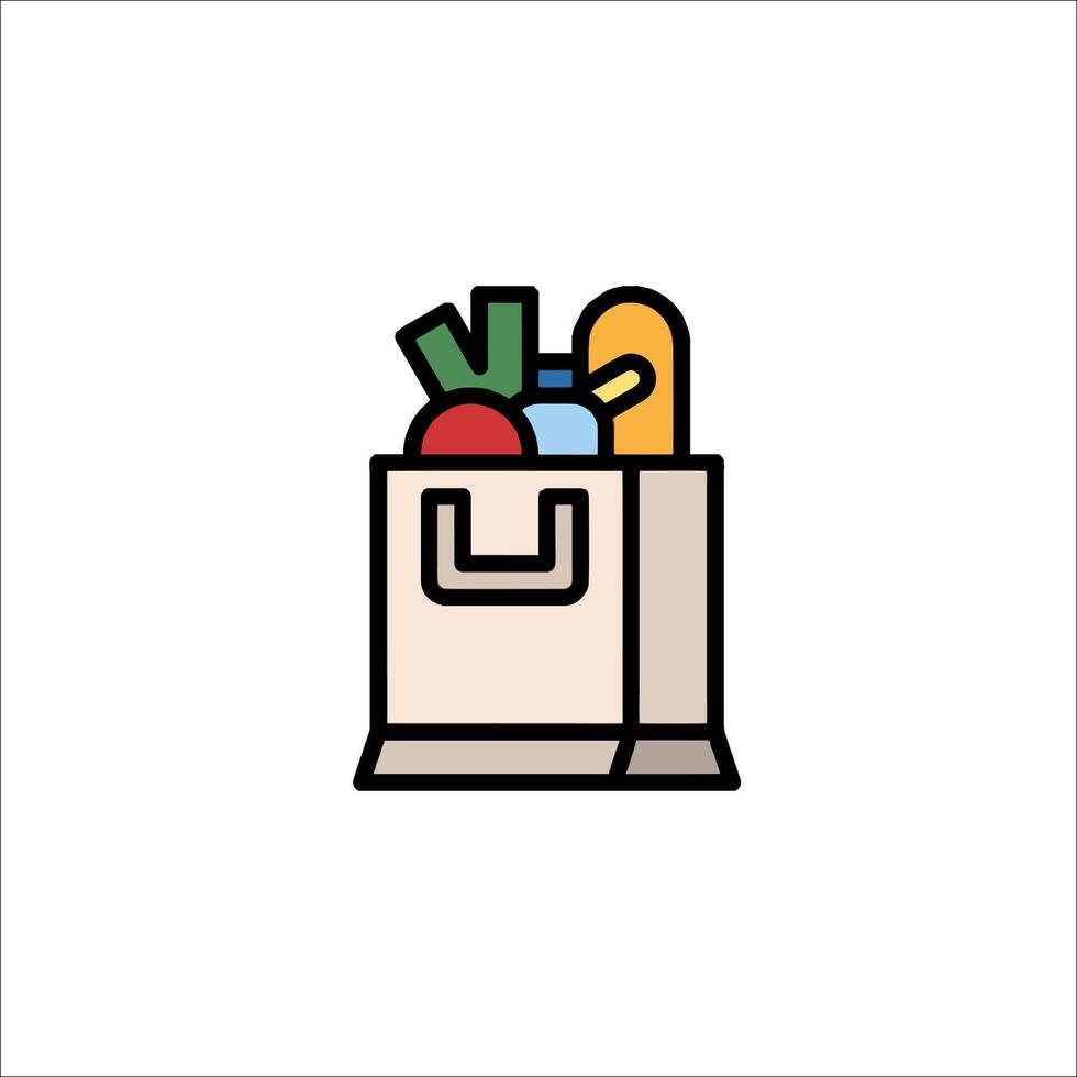 Shopping bag icon illustration vector