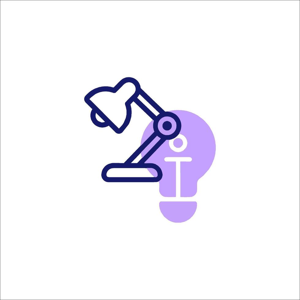 A lamp and a light bulb icon vector