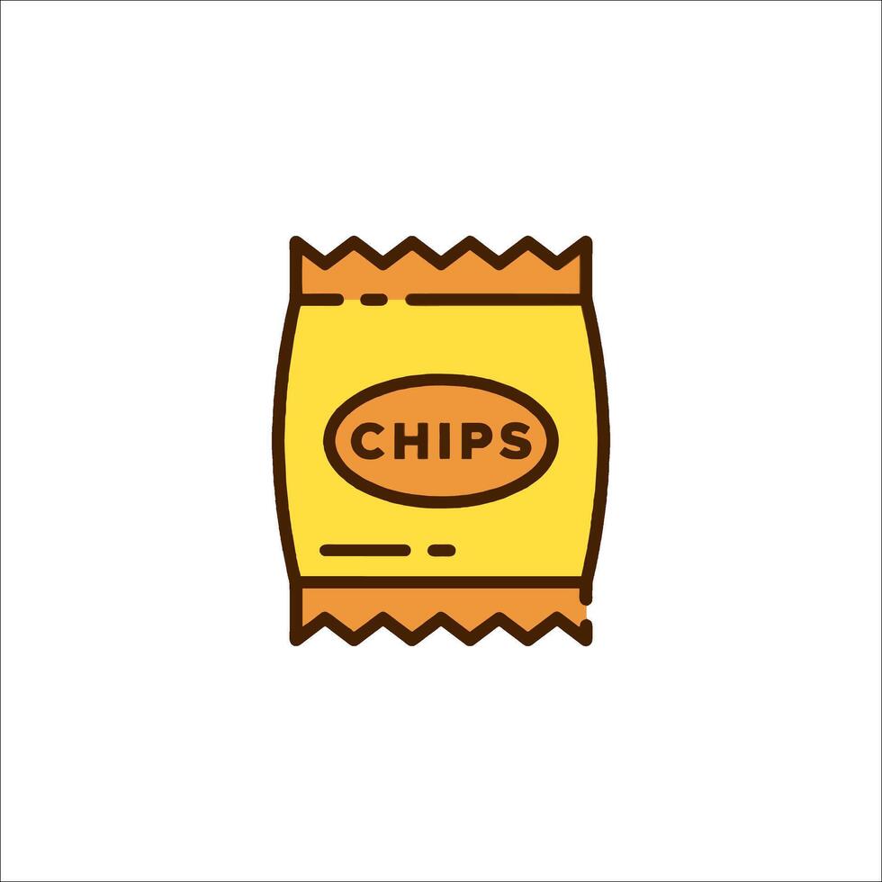 Chips icon illustration vector
