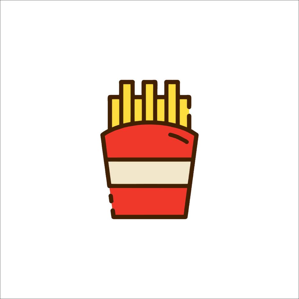 French fries icon illustration vector