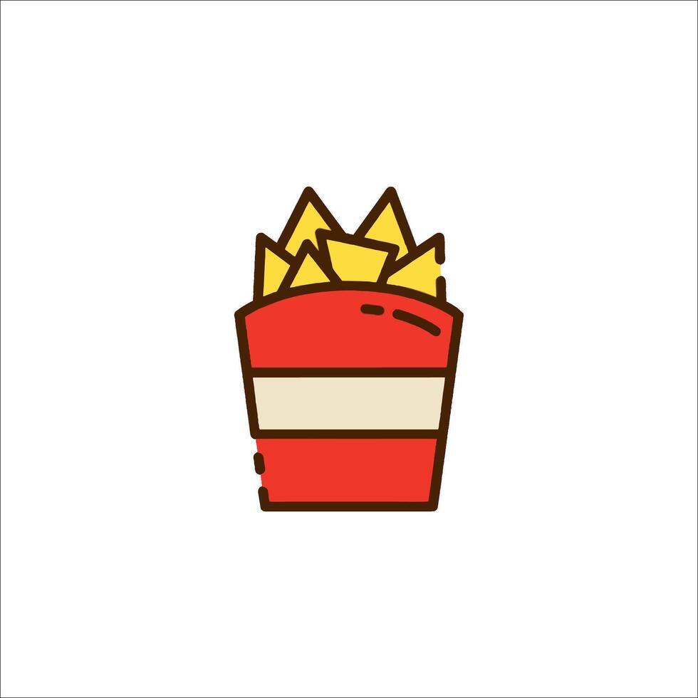 French fries icon illustration vector