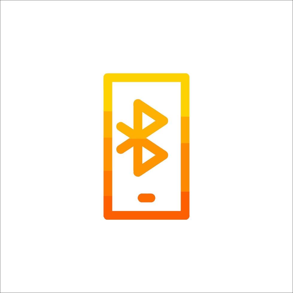 A phone with a bluetooth symbol on it vector