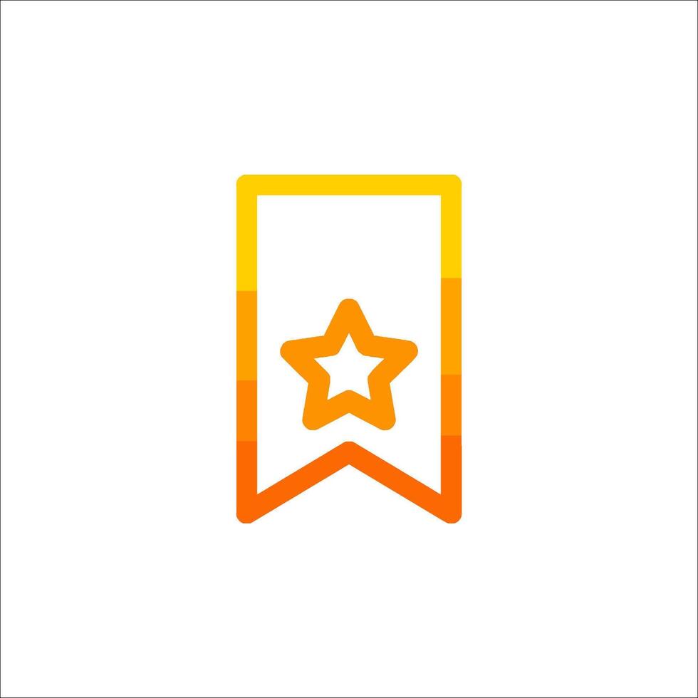 A star on a ribbon icon vector