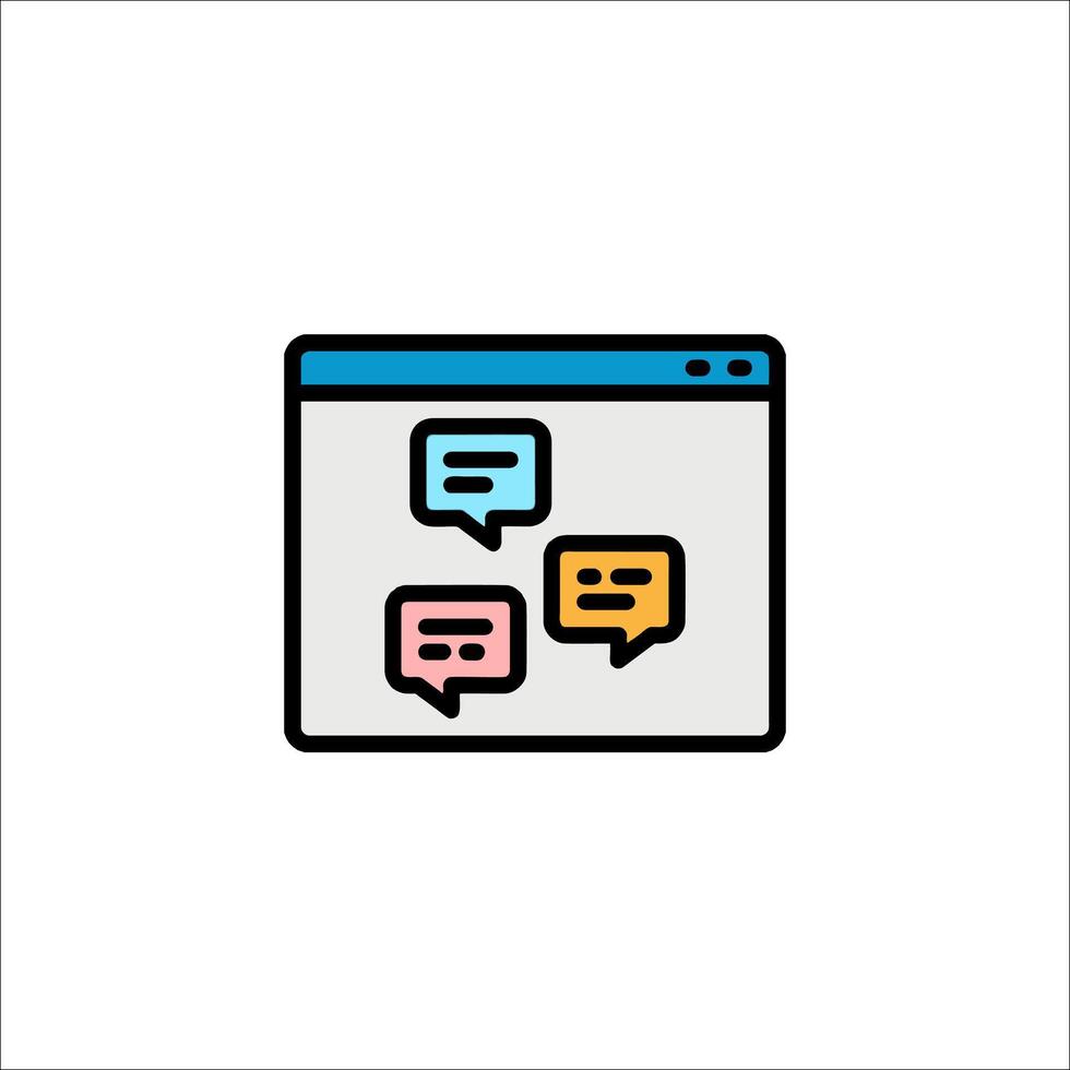 Chat icon on a white background vector
