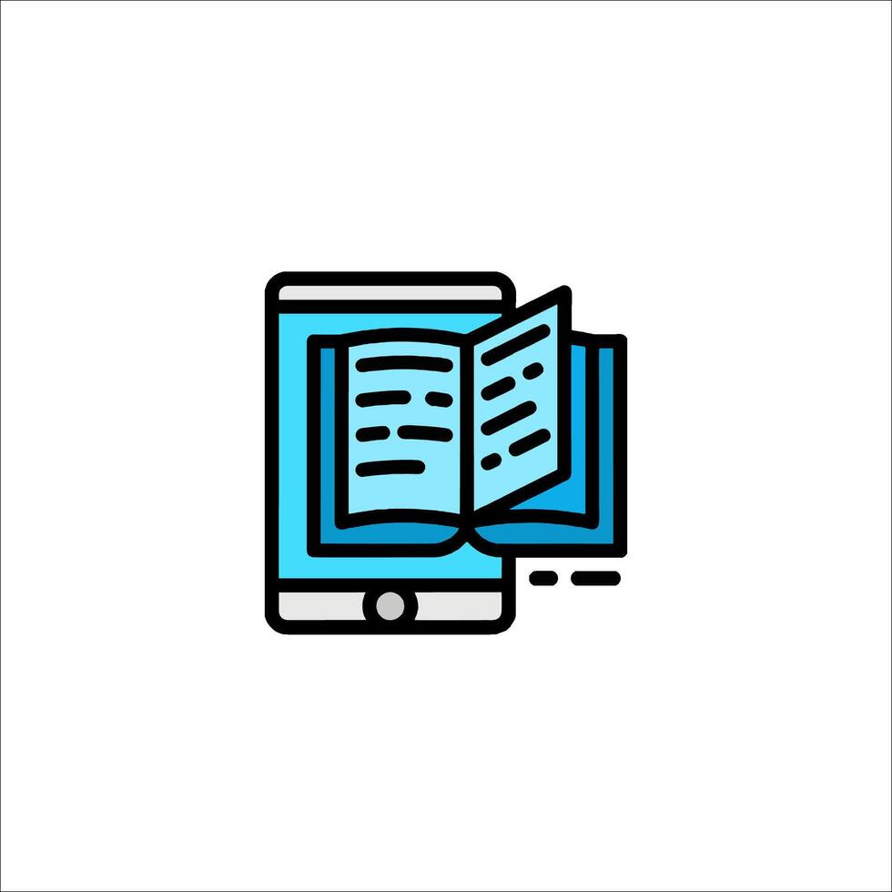 A book on a tablet icon vector