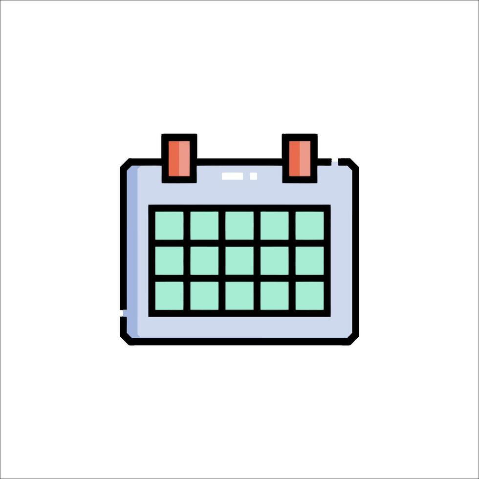 A calendar icon on a white background vector