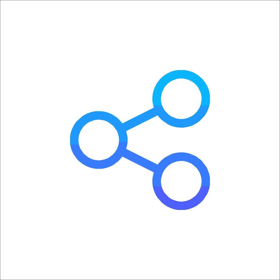 The icon for the social network is shown vector