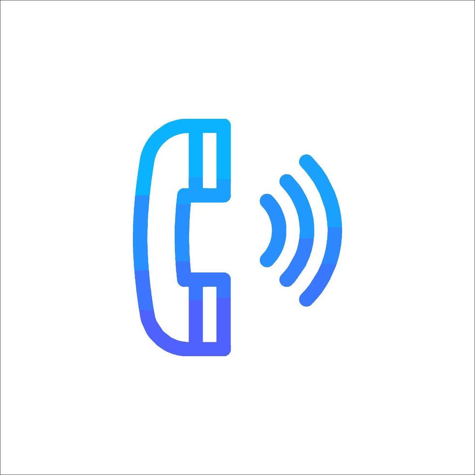 A phone icon with a blue wave vector