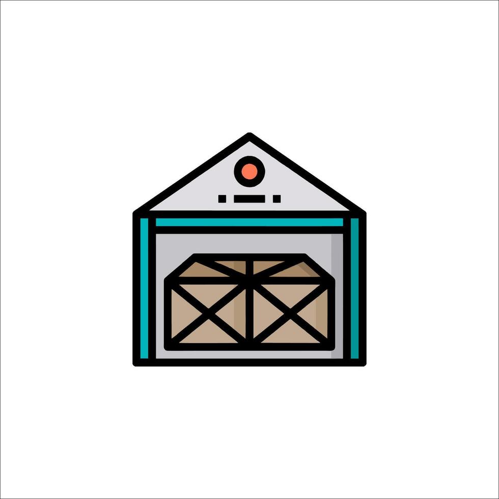 A box with a box inside of it on a white background vector