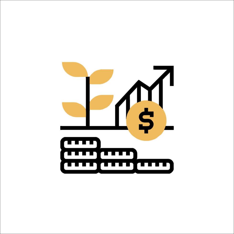 A money tree and a dollar sign icon vector