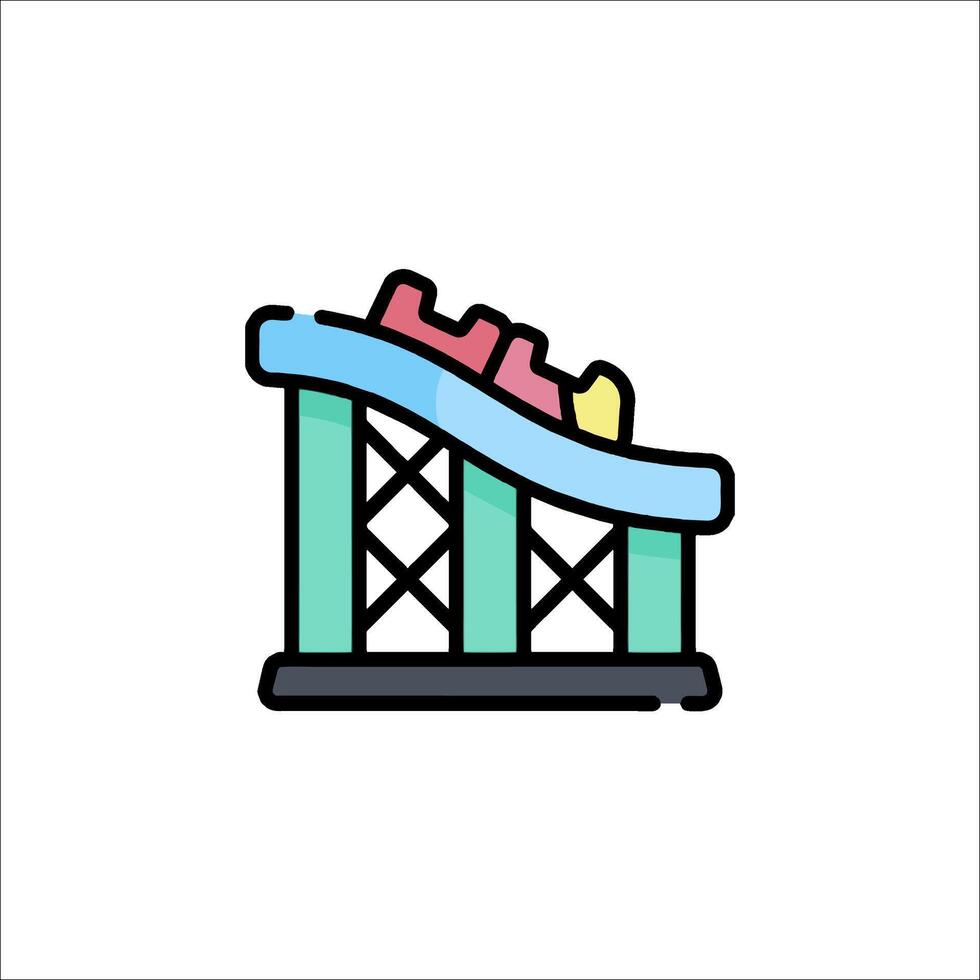 A roller coaster icon on a white background vector