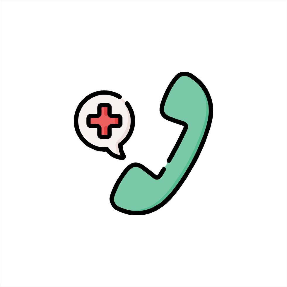 A phone with a red cross on it vector