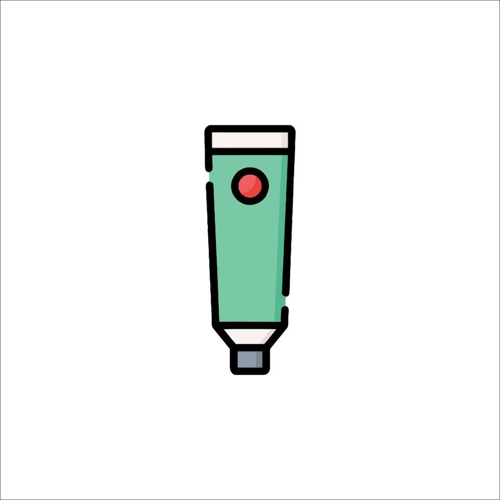 A tube of toothpaste icon in a flat style vector