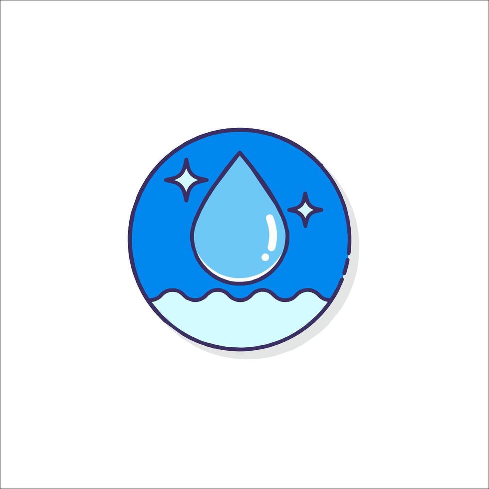 Water drop icon illustration vector
