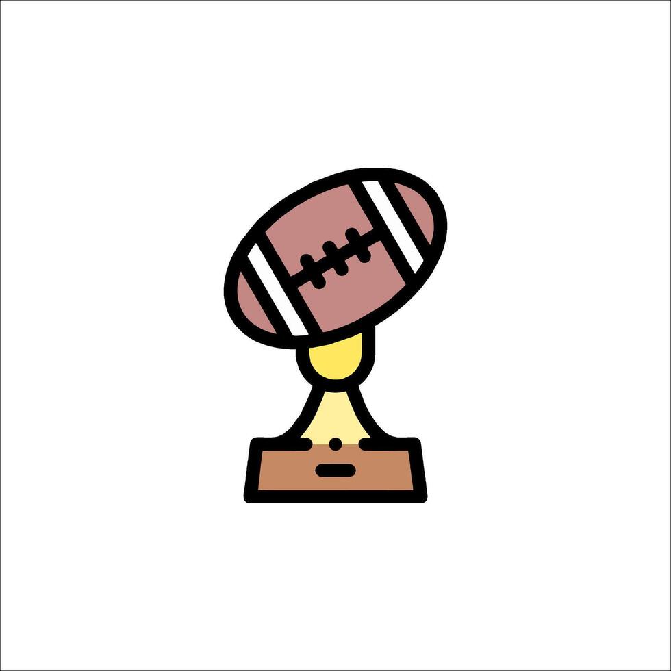 A football trophy on a white background vector