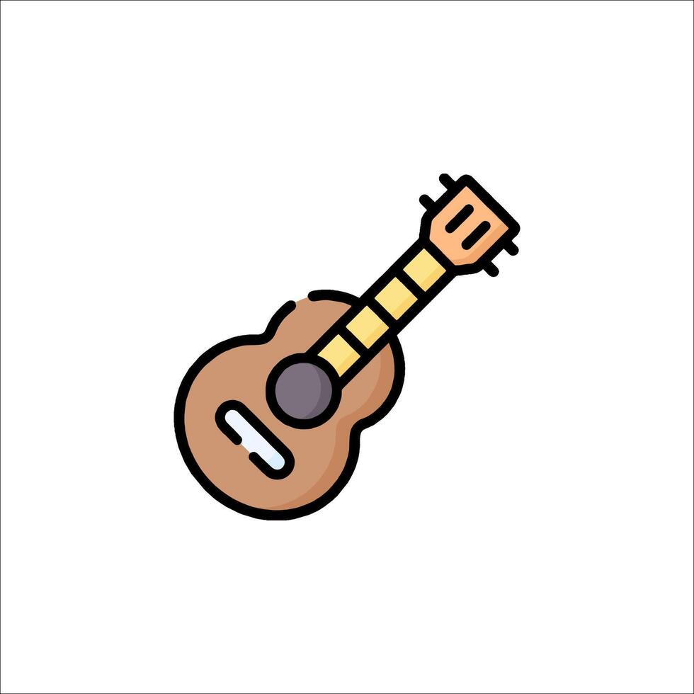 A guitar icon on a white background vector