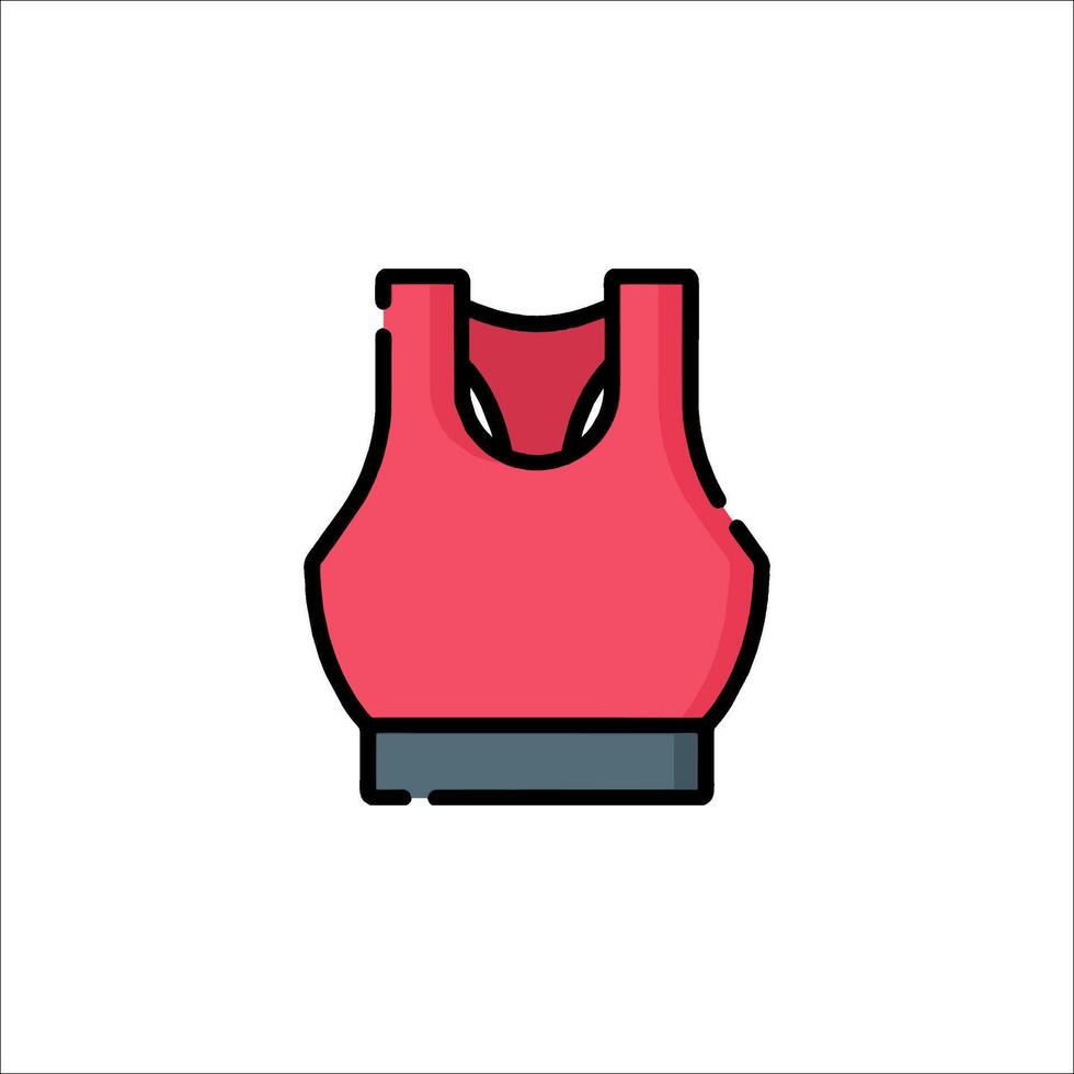 A pink sports bra on a white background vector