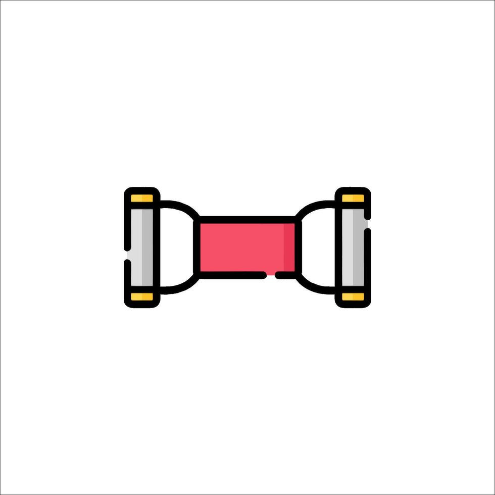 A red ribbon icon on a white background vector
