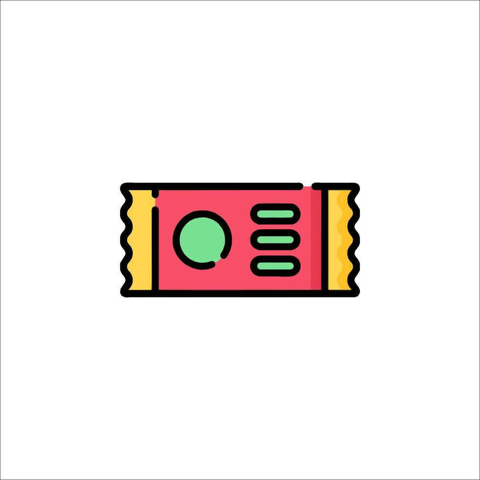 A candy bar icon in a line style vector
