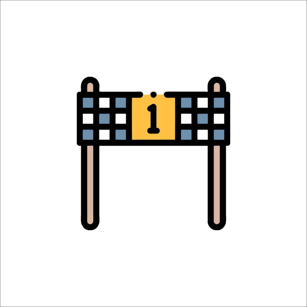 A number one sign on a fence vector