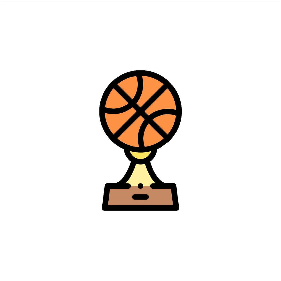 Basketball trophy icon illustration vector
